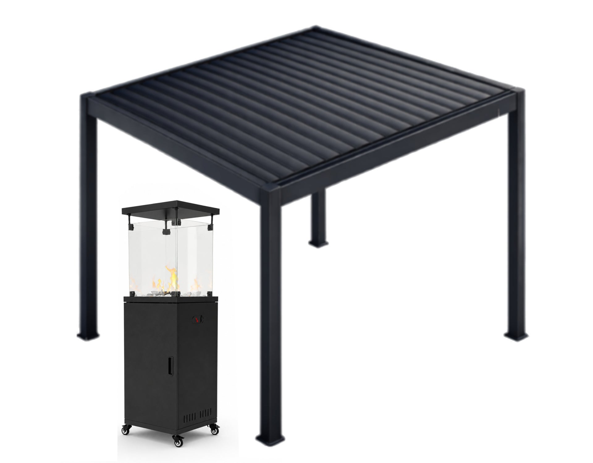 Pergola ogrodowa z ogrzewaczem Nordflam Sunloft Optima 3x3 1 kpl.