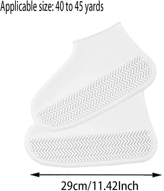 2 Paires Couvre-Chaussures, Silicone Surchaussures Imperméable, Couvre Chaussures Imperméables, de Pluie Réutilisables en Silicone étanche pour Protég - 2