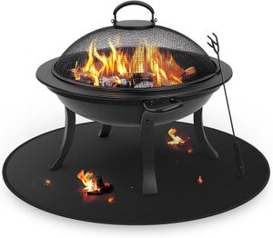 Tapis Protection Chaleur 550°c Barbecue Cheminée Exterieur Tapis Ignifugé LbsAMP 30x30cm - Protection Sol Barbecue, Cheminée, Poêle Isolant Thermique