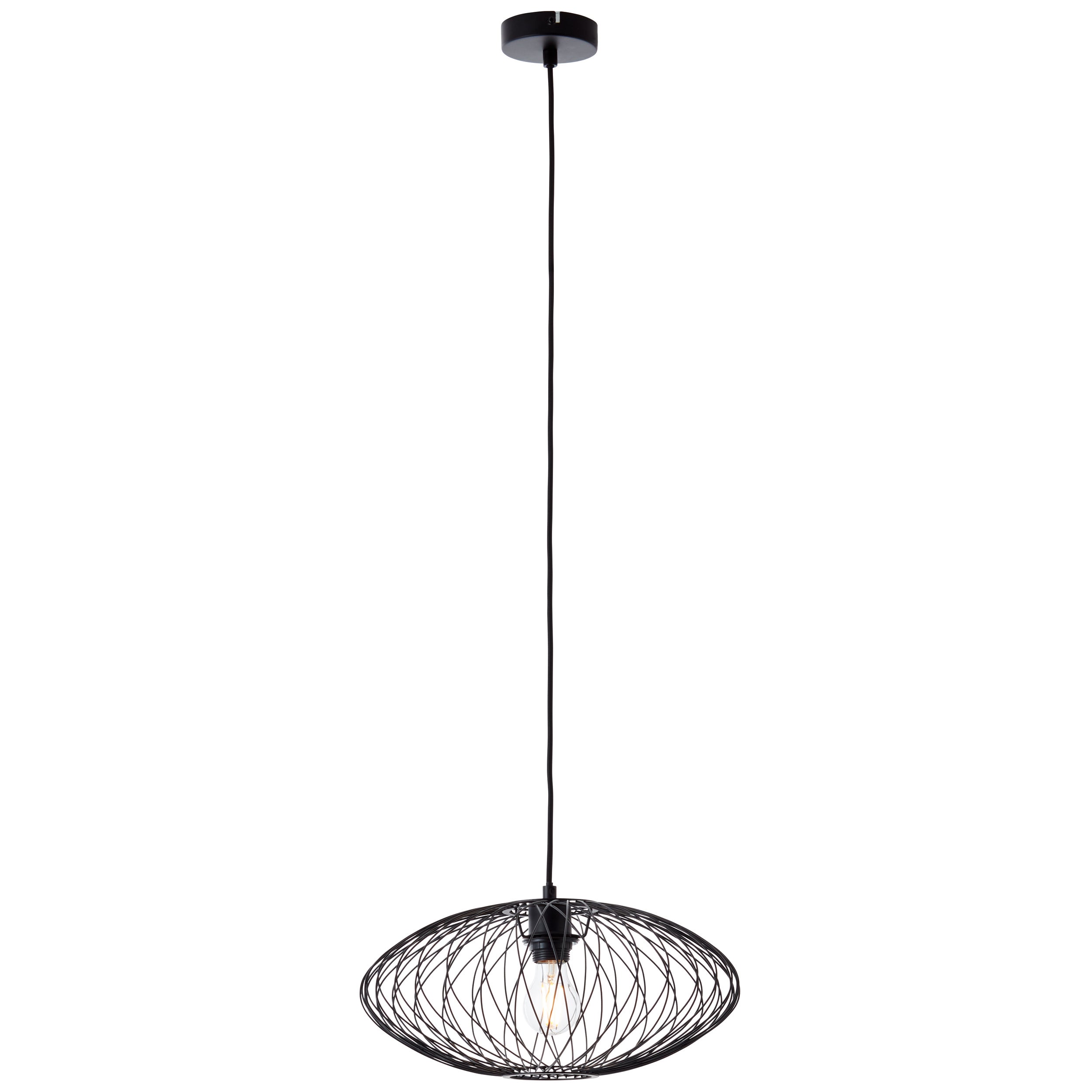 Brilliant Lampa wisząca Norden 40cm czarny matowy metal/szkło 1x A60, E27, 40W - 3