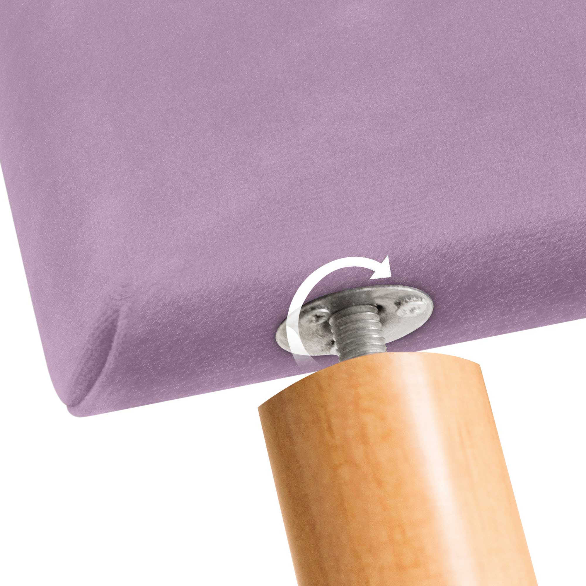 DHOME Testiera in velluto liscio con bottoni e gambe alta gamma moderna testiera imbottita per letto di lusso camera da (Rose, 105x105cm) - 6