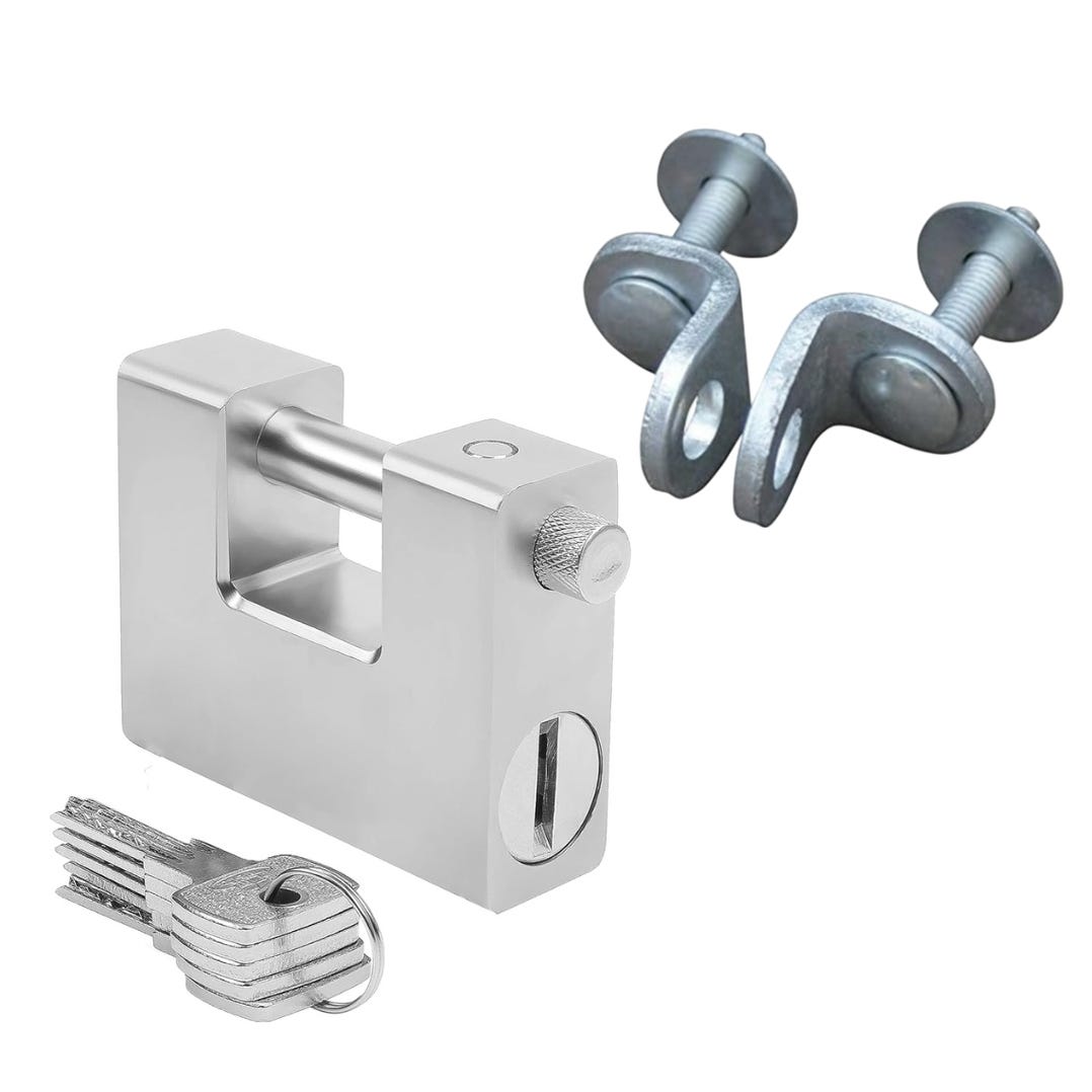 Lucchetto Di Sicurezza In Acciaio Inox 60mm Con Chiavi, Antieffrazione E Antitrapano, Per Container E Cancelli, Confezione Da 2 Con 6 Chiavi