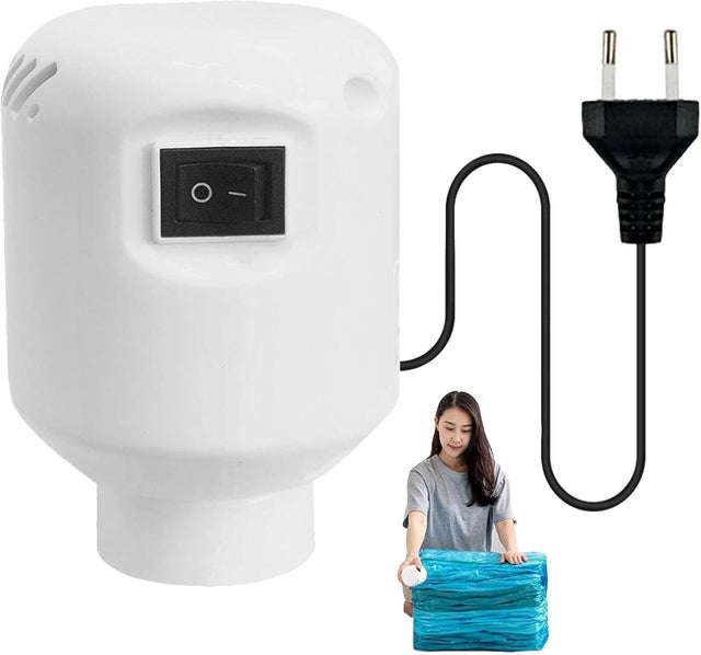 10 Sacchetti Sottovuoto per Vestiti Con Pompa Ad Aria Elettrica – 3 Jumbo, 3 Gra