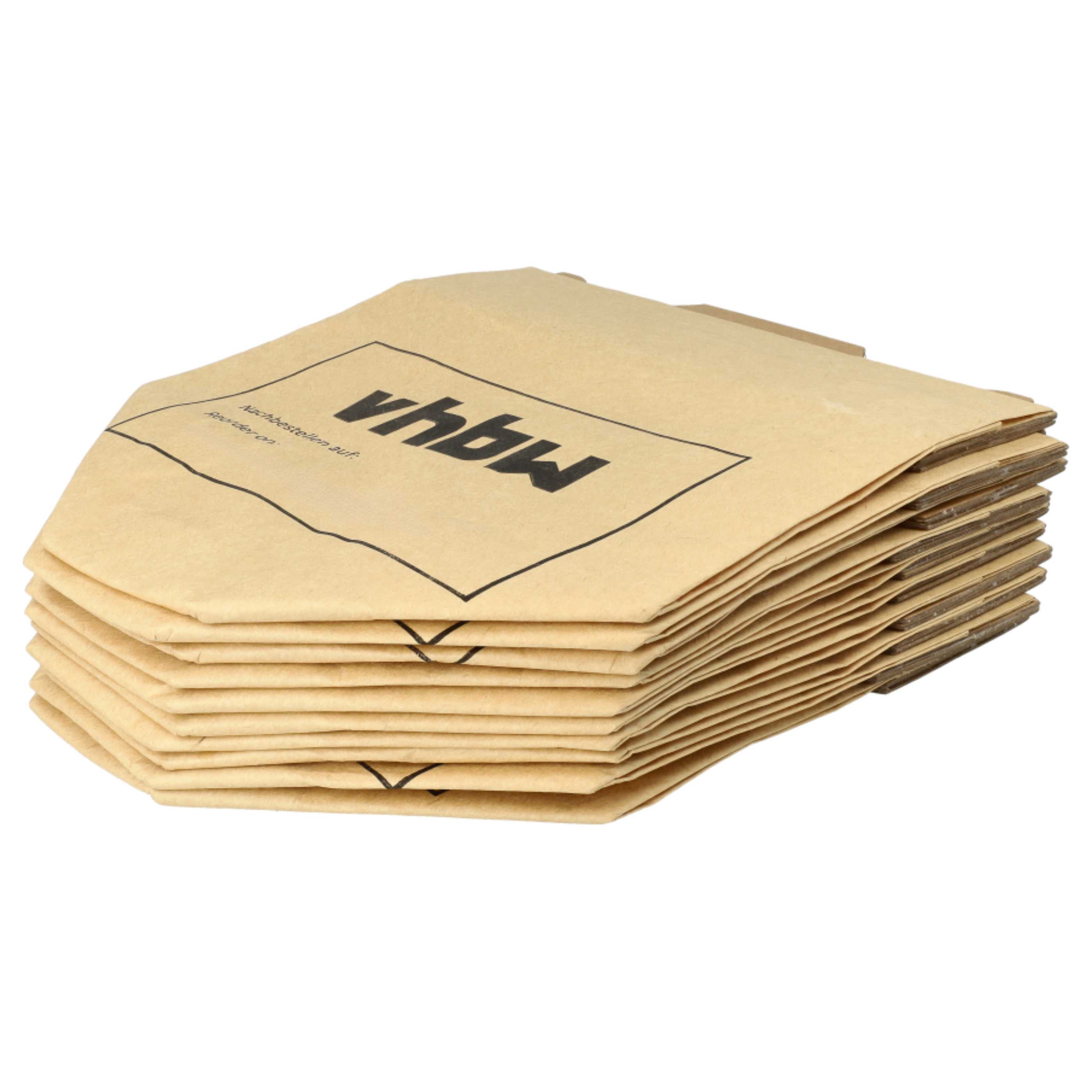 vhbw 20x Sacs compatible avec Vorwerk Kobold VK130, VK131, VK 130, VK 131, VK130SC aspirateur - papier, 24,5cm x 20,5cm, marron - 3