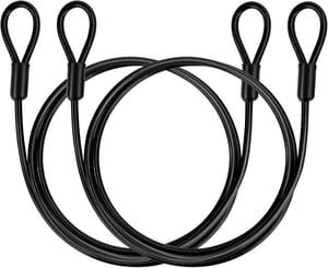 Cavo Di Sicurezza In Acciaio DELSWIN Con Anelli - Cavo Di Sicurezza Per Bici Resistente Spesso 3 Mm 18 Di Pollice Rivestito In Vinile Lungo~p128128675