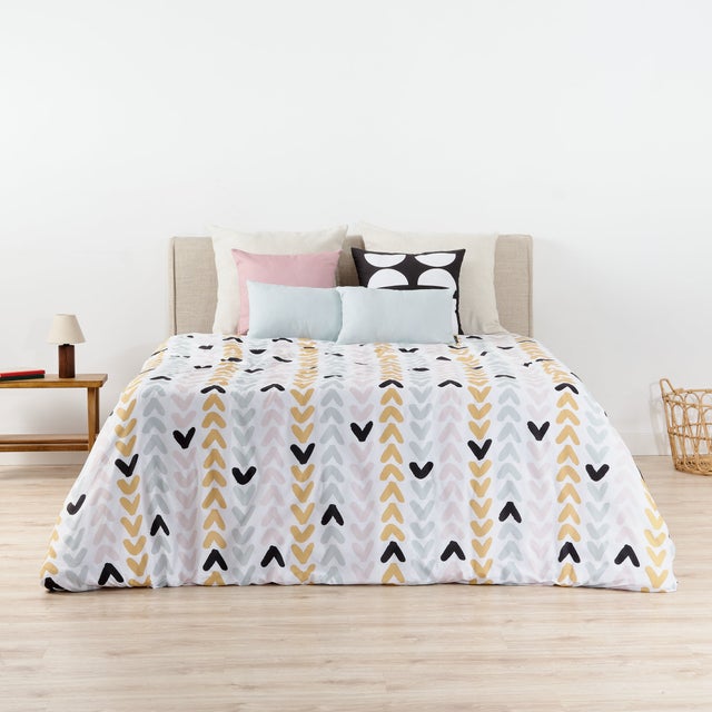 Housse de couette en coton avec boutons Tokyo - 140x200 cm