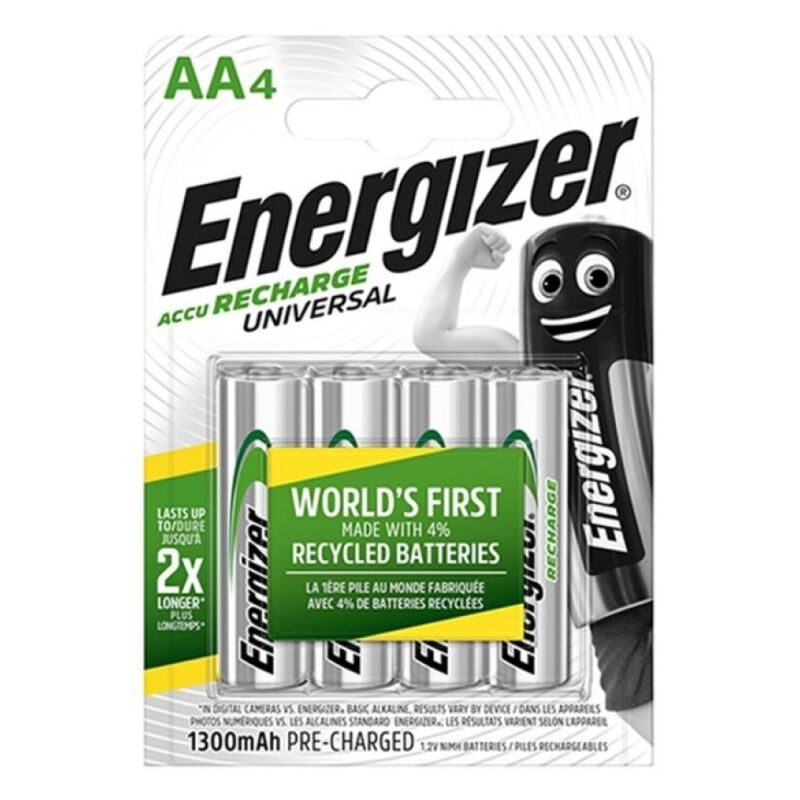 Pile rechargeable LR6 (AA) NiMH Energizer Universal HR06 1300 mAh 1,2 V 4 pièces - 4