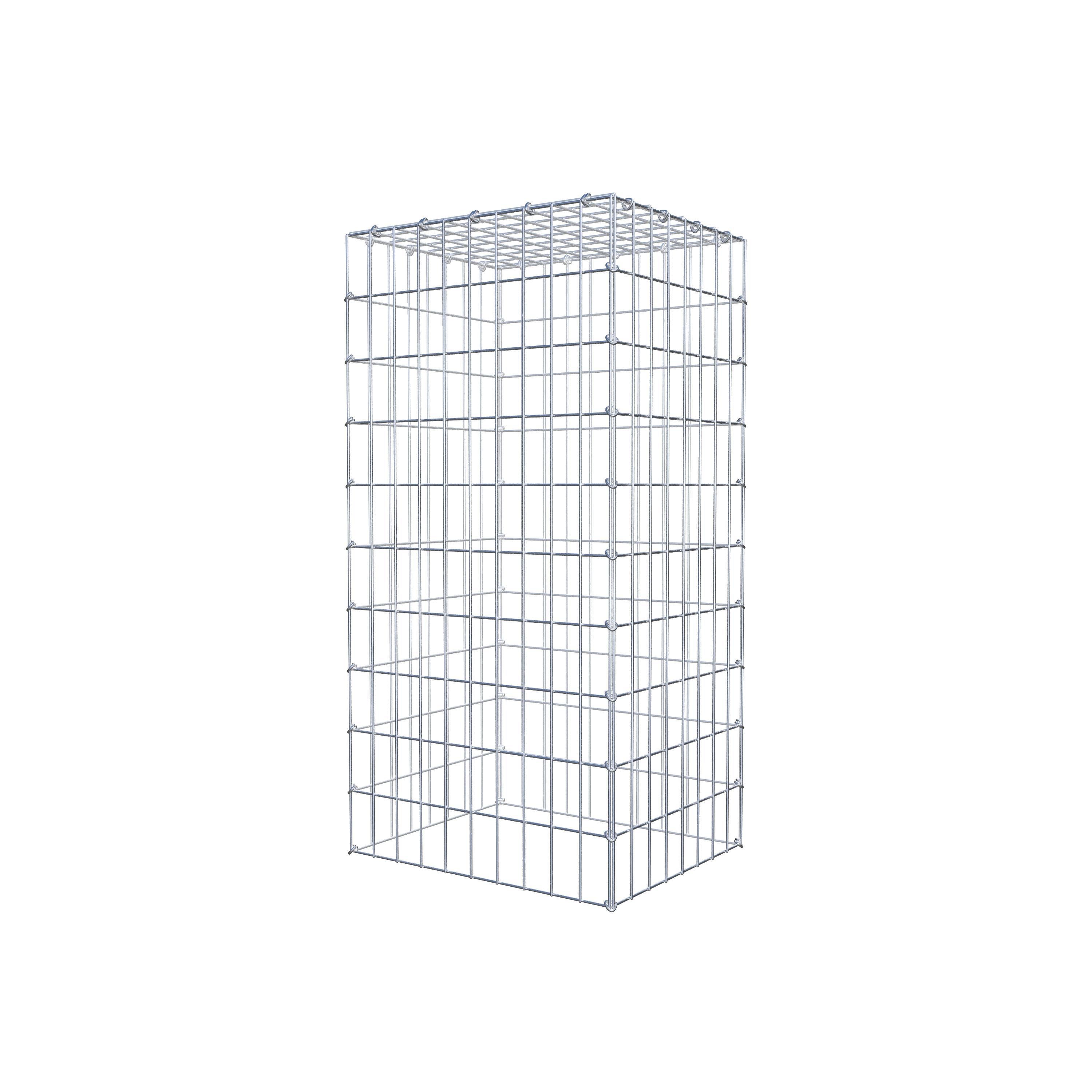 Gavión para apilar en acero galvanizado 100x40x50cm (LxAxP), malla 5 x 10cm, Anillo en C, sin rejilla inferior - 2