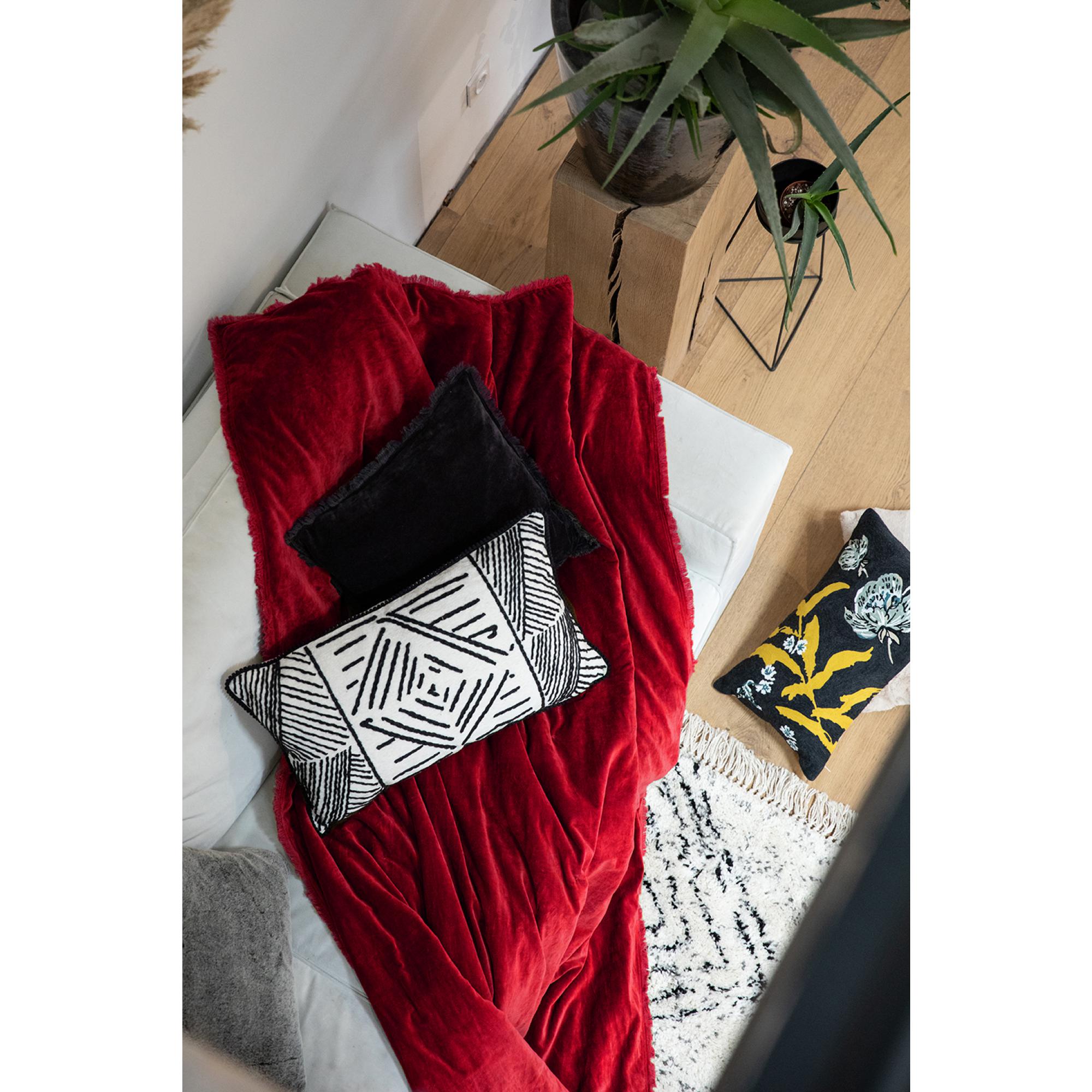Jeté uni Fara rubis 240 x 260 cm Vivaraise - 2