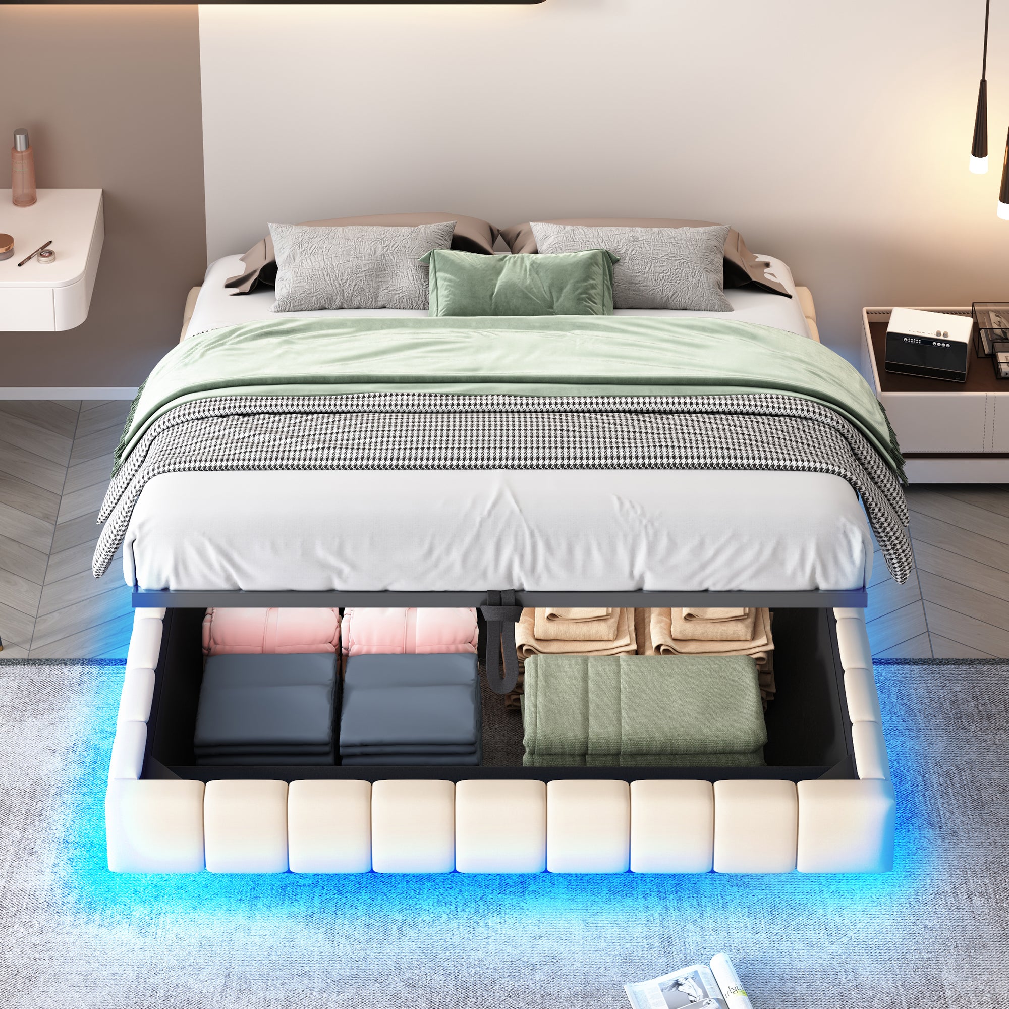 king size letto sospeso fai da te