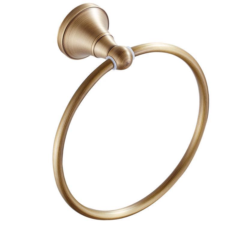 Anneau Porte-serviettes En Inox 304 Brossé - Doré Ou Blanc - Style Contemporain Pour Salle De Bain