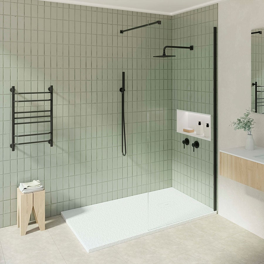KOES - Receveur de douche en résine modèle OBI - 90x140 - Blanc RAL 9003 - 2