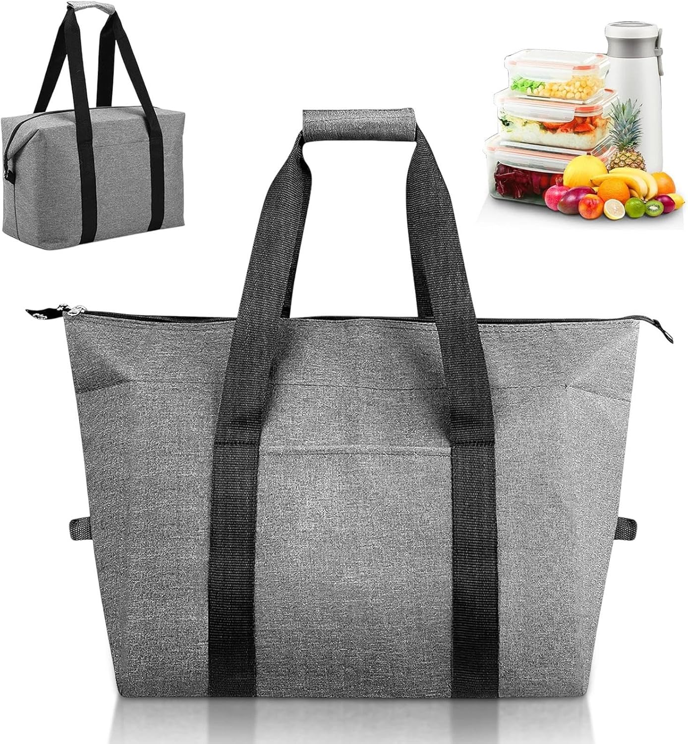 Borsa Termica Polar Gear Nera, Pranzo Tote Facile Da Pulire, Porta Alimenti