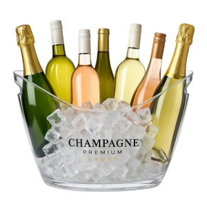 Elegante secchio refrigeratore per vino 1.6L a doppia parete in acciaio inossida