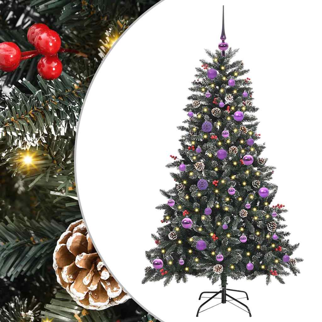 Sztuczna choinka z 150 diodami LED Zielony 83.5 x 83.5 x 150 cm