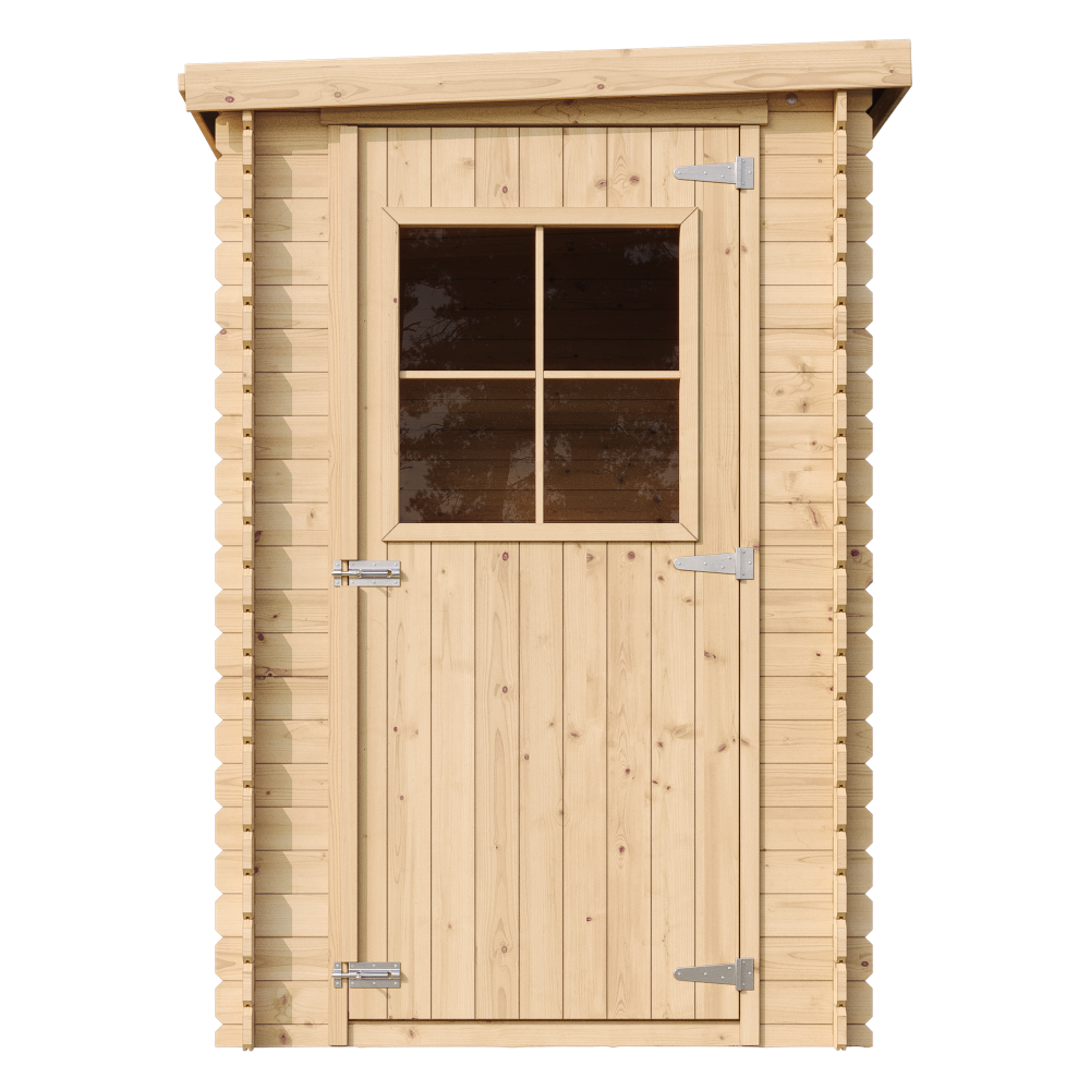 Abri de jardin en bois TIMBELA M306 - Stockage extérieur l239xL144xH198 cm/2.63 m2 - Petit abri à outils, Local à vélos - 2