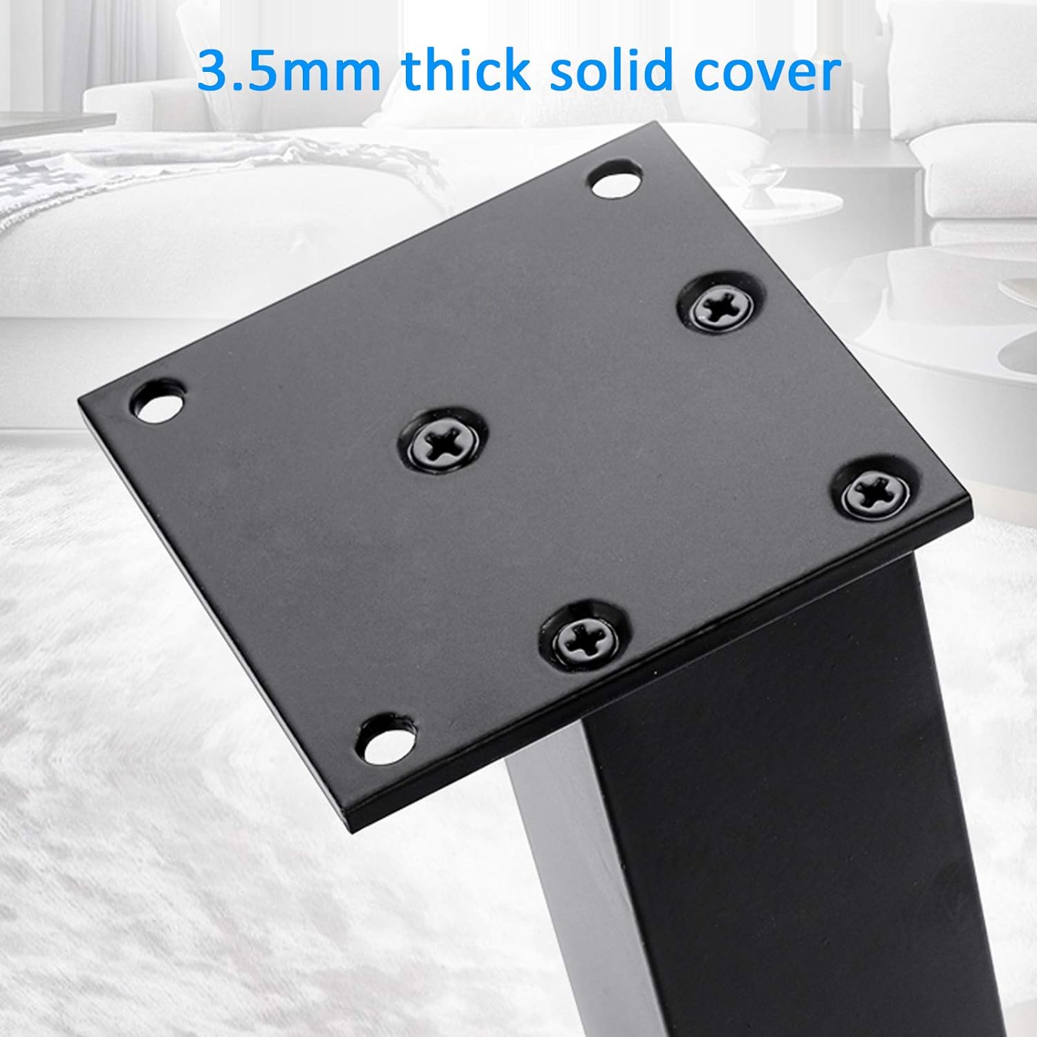 Pieds de Meubles en Alliage D'aluminium Réglables en Hauteur,Pieds de Table Basse de Canapé,Pieds D'armoire de Lavabo,5-40cm,4 Pièces (12cm/4.7in) - 6