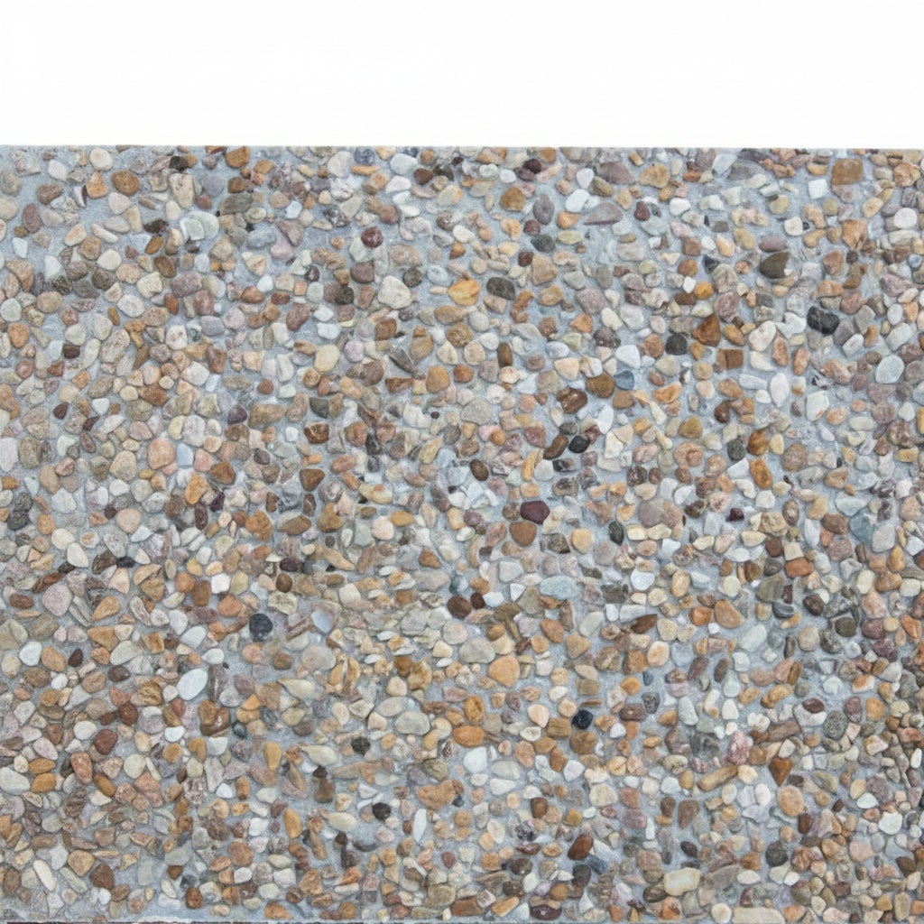 Terrazo de Canto rodado PiedraViva Amarillo / Pack 15 un (2.40 m2) / 40x40x4 cm - Piedra mediana - Fondo blanco - 5