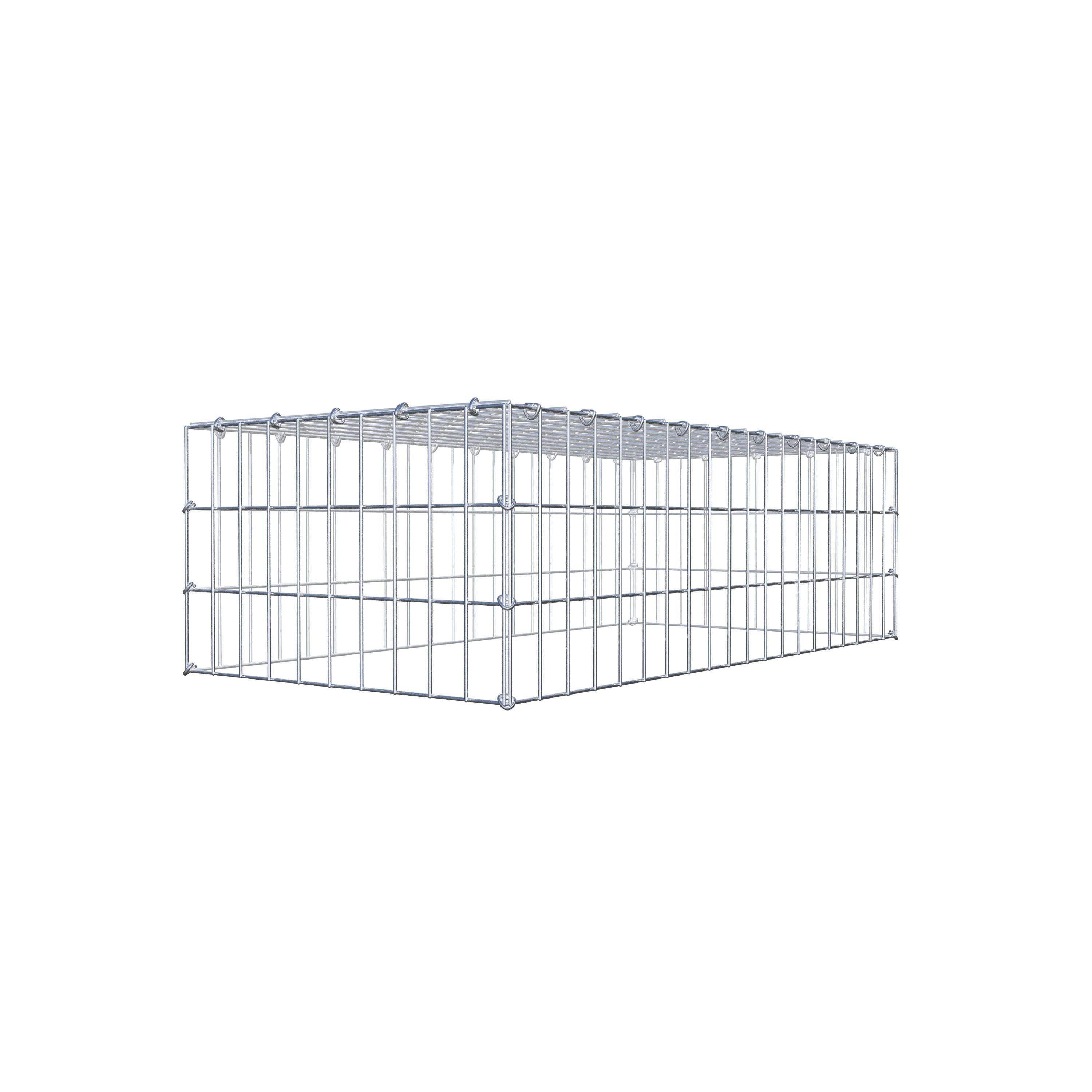 Gavión para apilar en acero galvanizado 100x30x50cm (LxAxP), malla 5 x 10cm, Anillo en C, sin rejilla inferior - 6