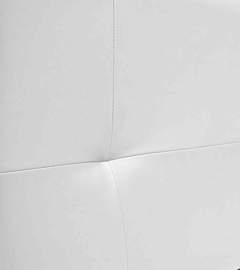 Cabecero de cama JENSEN tapizado en polipiel blanco, cama doble 150 cm - 6
