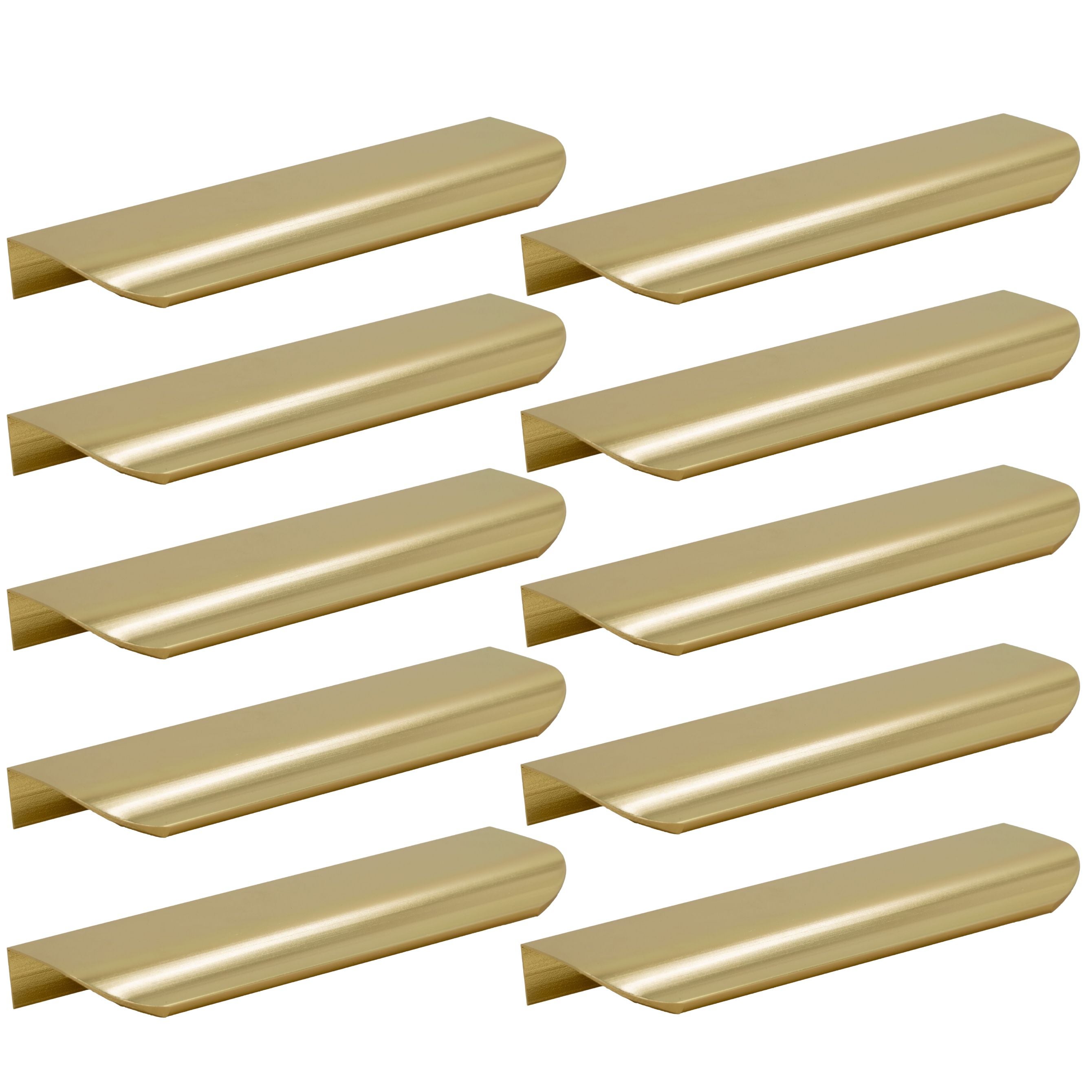 10 x Uchwyt meblowy krawędziowy 200 mm złoty