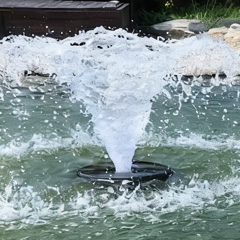 Solar Powered Fountain, Water Pump, Bird Bath Floating Garden Pond Pool Fish Tanks For Garden Sprinklers,Fontaine solaire en forme de-fleur,φ16cm. - 8