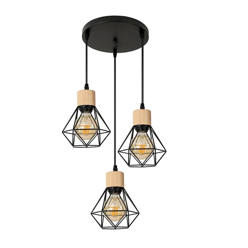 NKlaus Lustre à Trois Branches En Fer Noir Lustre D'autel H : 11cm Bougeoir Avec épine Grande Structure De Lignes 10741