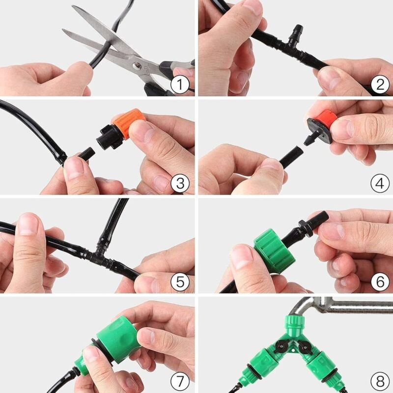 Kit d'irrigation goutte-à-goutte automatique 149 pièces, 30 m/100 pi, système d'arrosage automatique pour serre et jardin - 3