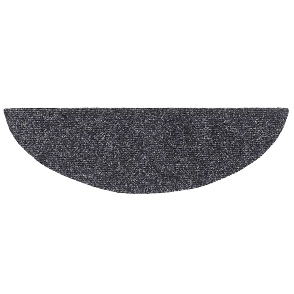 Tapis d'escalier autocollant 20 pcs | Paillasson d'escalier | Tapis de marche gris foncé 56x17x3 cm CFW877242 - 4