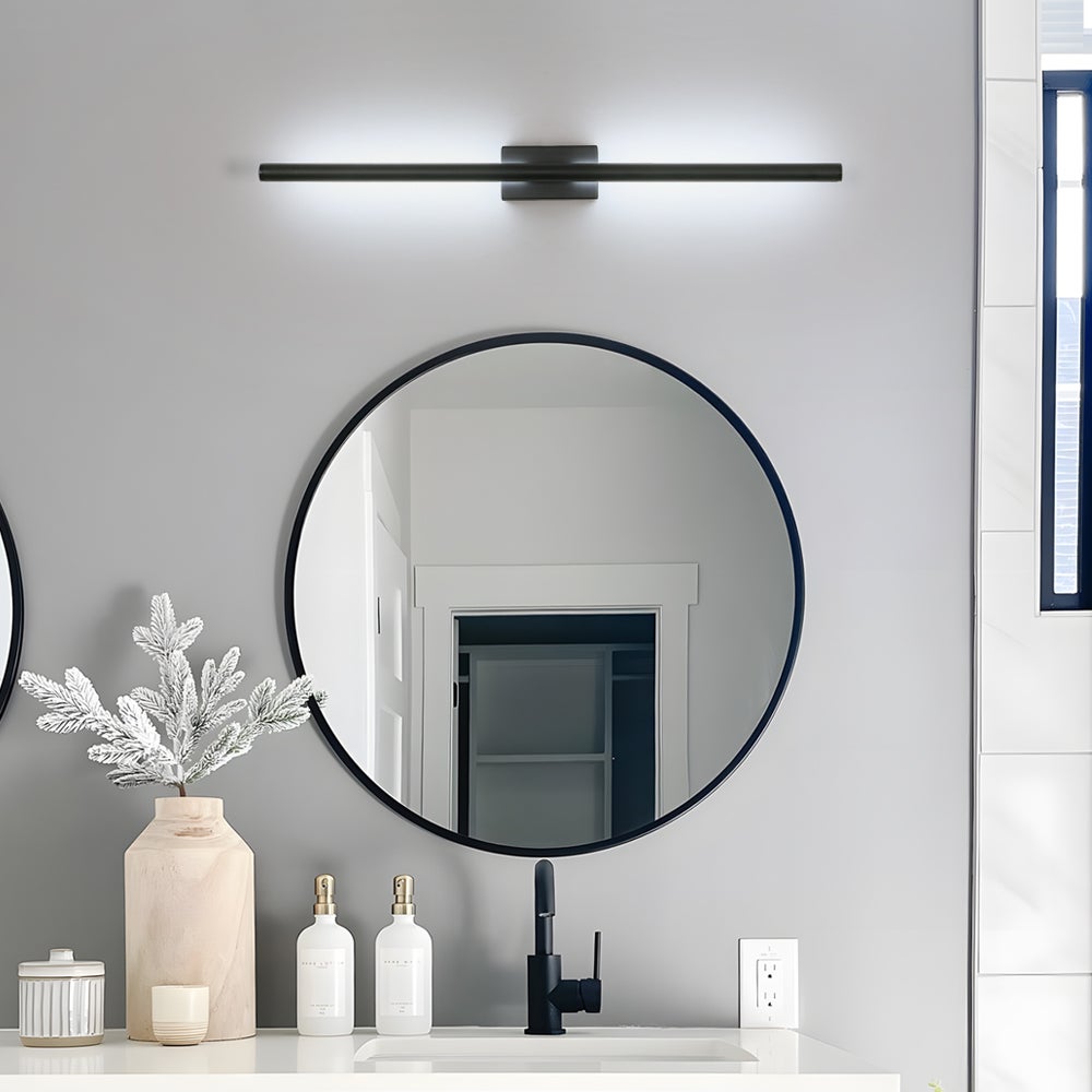 COMELY Applique Murale LED Moderne 8W 900 lm, Barre Lumineuse Verticale Noire 60 cm, Éclairage Blanc Froid 6500K pour Couloir, Salon, Escalier - 5