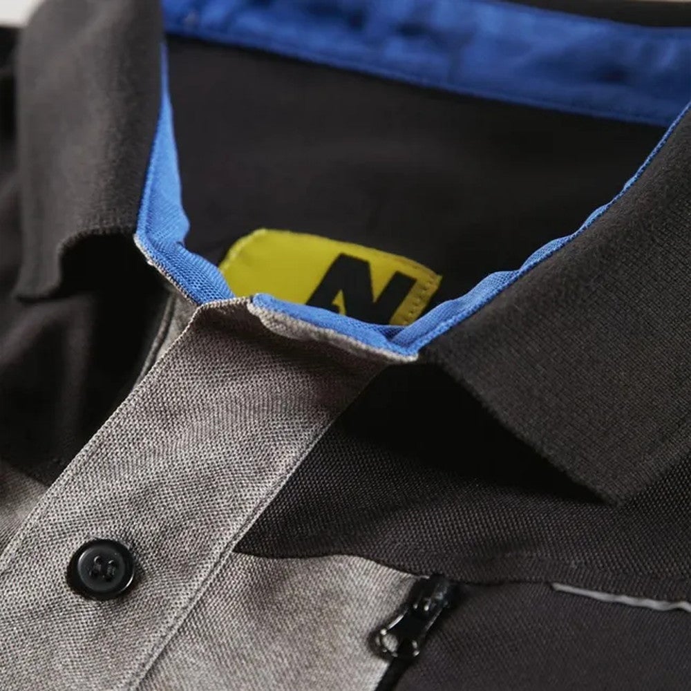 HORTEN - POLO DE TRAVAIL - 1403 Noir , Gris chiné XL - 9