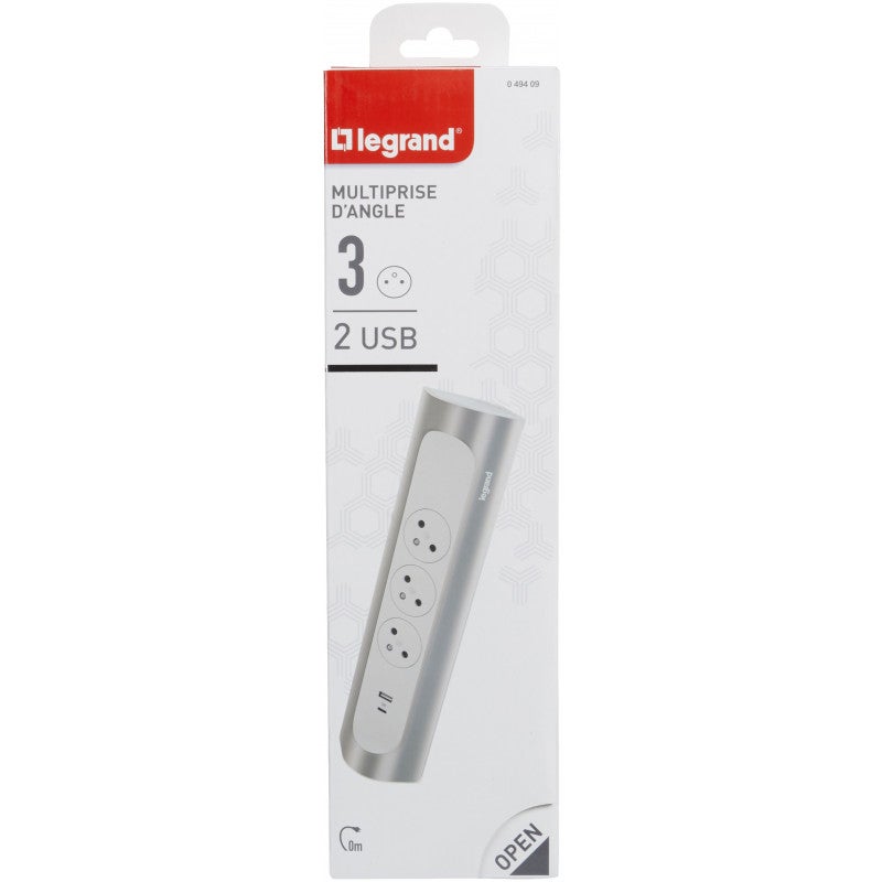 Legrand - Multiprise d'angle 3 prises + USB A et C (à câbler) - 049409 - 4