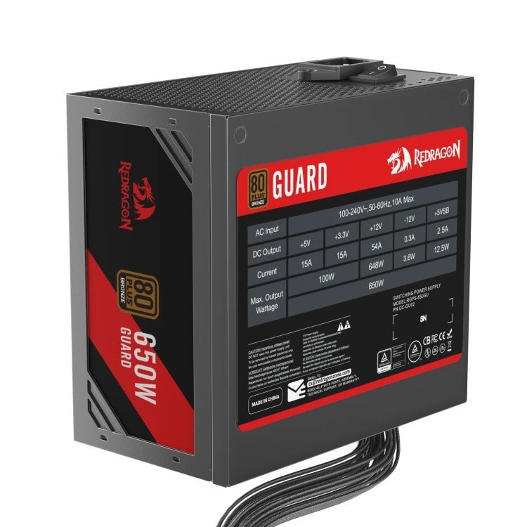 Redragon Fuente De Alimentación 650W Atx Gc-Gu02 , Leroy Merlin