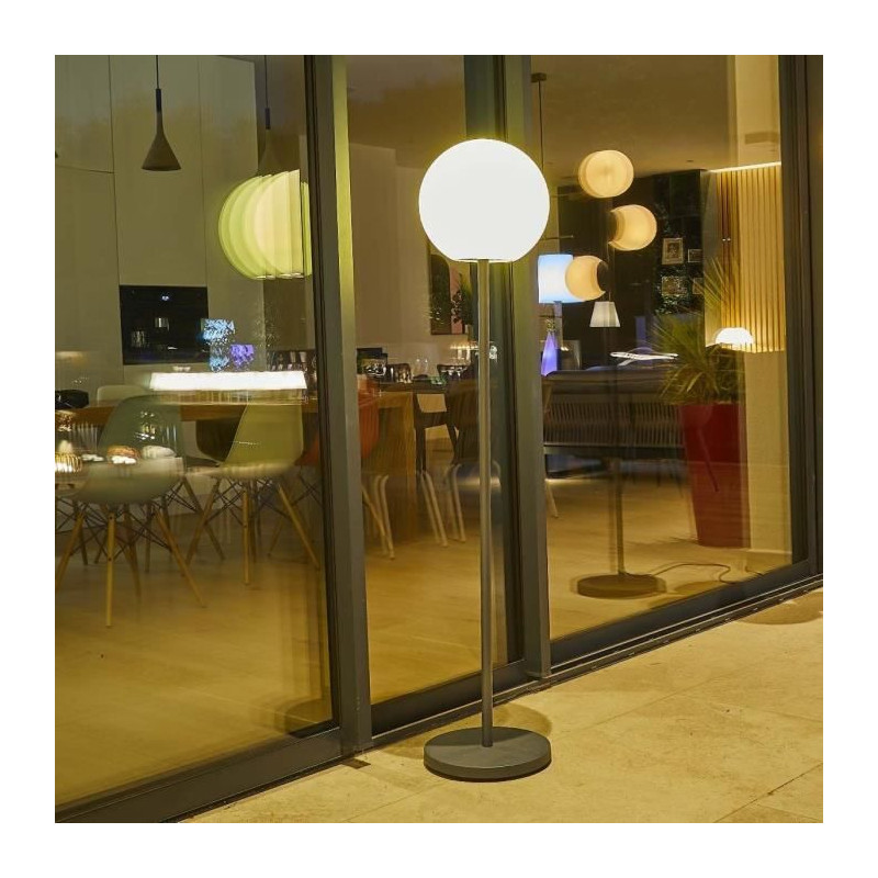 Lampadaire lumineux - LUMISKY - LUNY TALL - H150 cm - Pied métal design scandinave - LED blanc chaud et blanc dimmable - 4