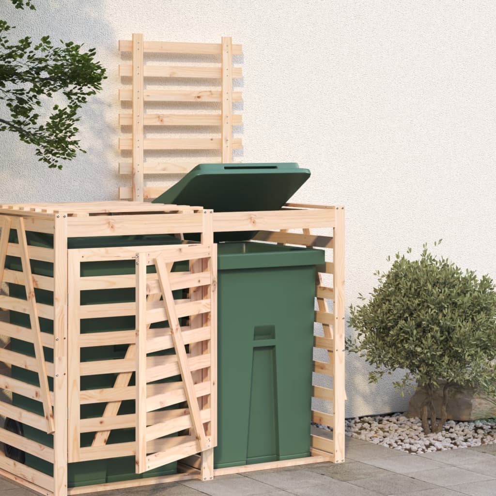 Maison exclusive - extensión para cobertizo de cubos de basura madera maciza pino