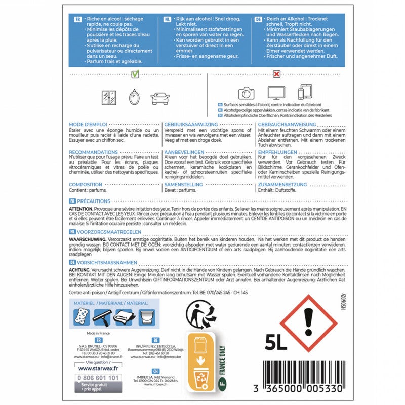 Nettoyant spécial vitres et miroirs 5L STARWAX - 2