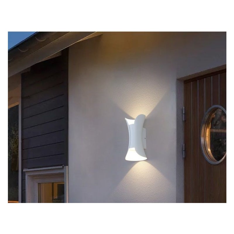 Kinkiet Agi LED 10W Ciepła biel biały wym: 20x10x8,5 cm IP65 Abigali