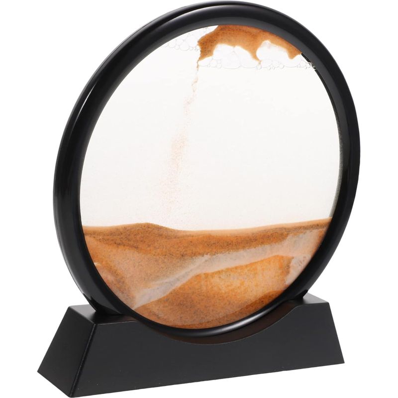 Peinture sur sable 3D animée jaune de 7 pouces, sablier décoratif pour ...