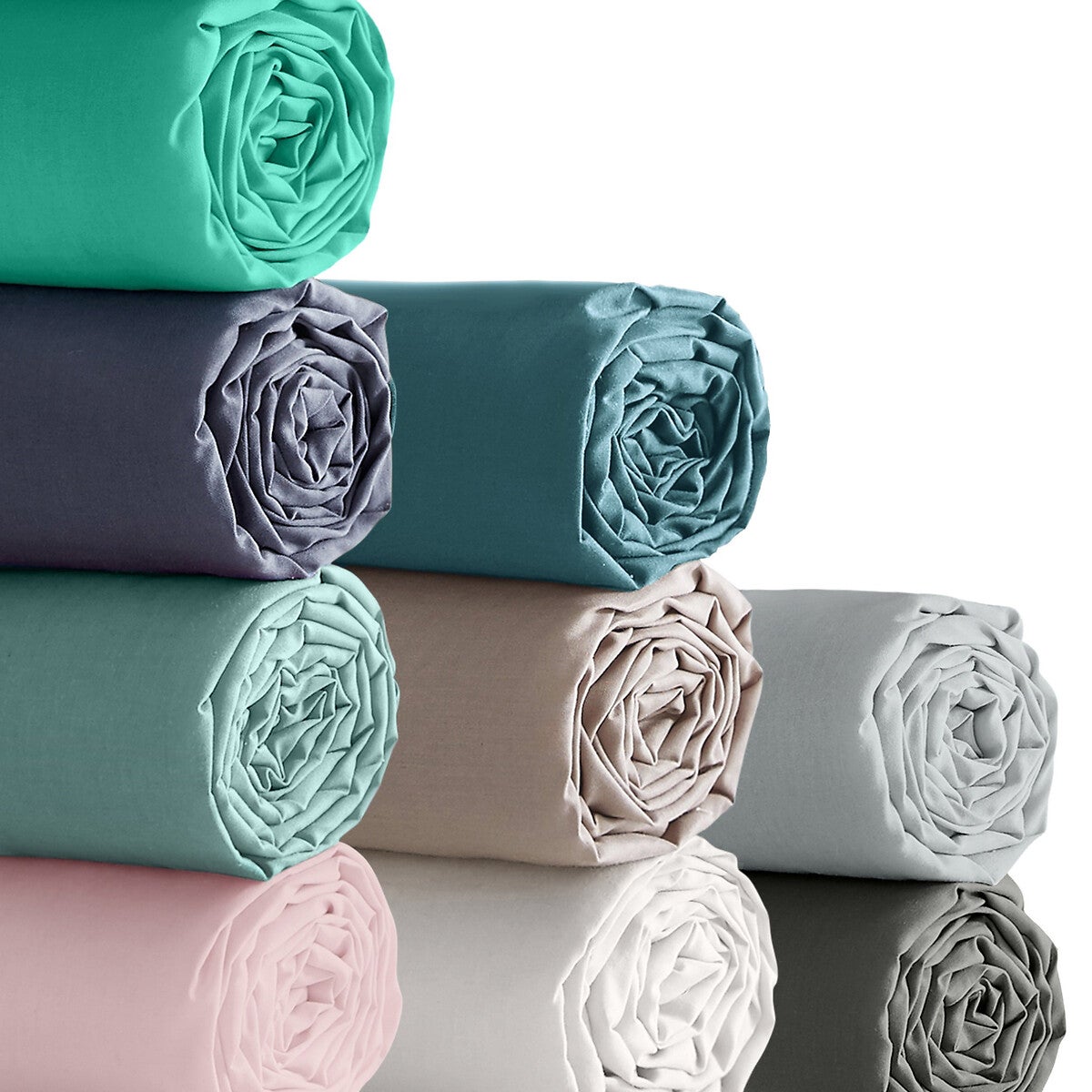 Drap housse jersey coton, bonnet 30cm, Scenario - Terre de sienne - 90 x 190 cm - 4