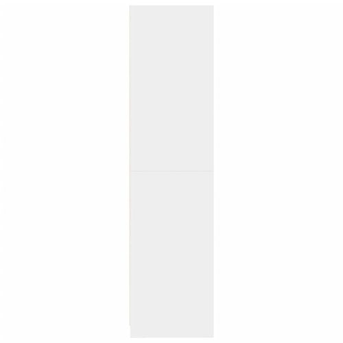 Armoire dressing 2 penderies 1 étagère 100cm - Collection Laker-Blanc - 4