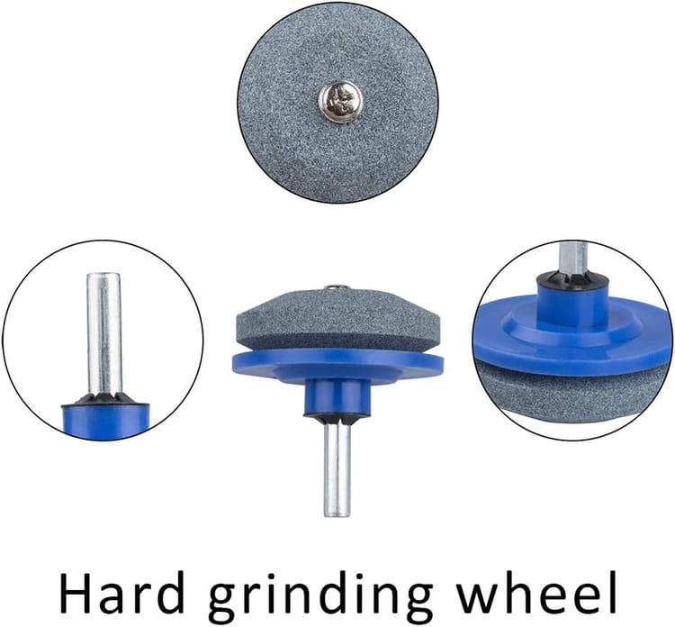 Kit 3 Affûteurs De Lame Pour Tondeuse à Gazon Universels - à Monter Sur Perceuse, Corindon