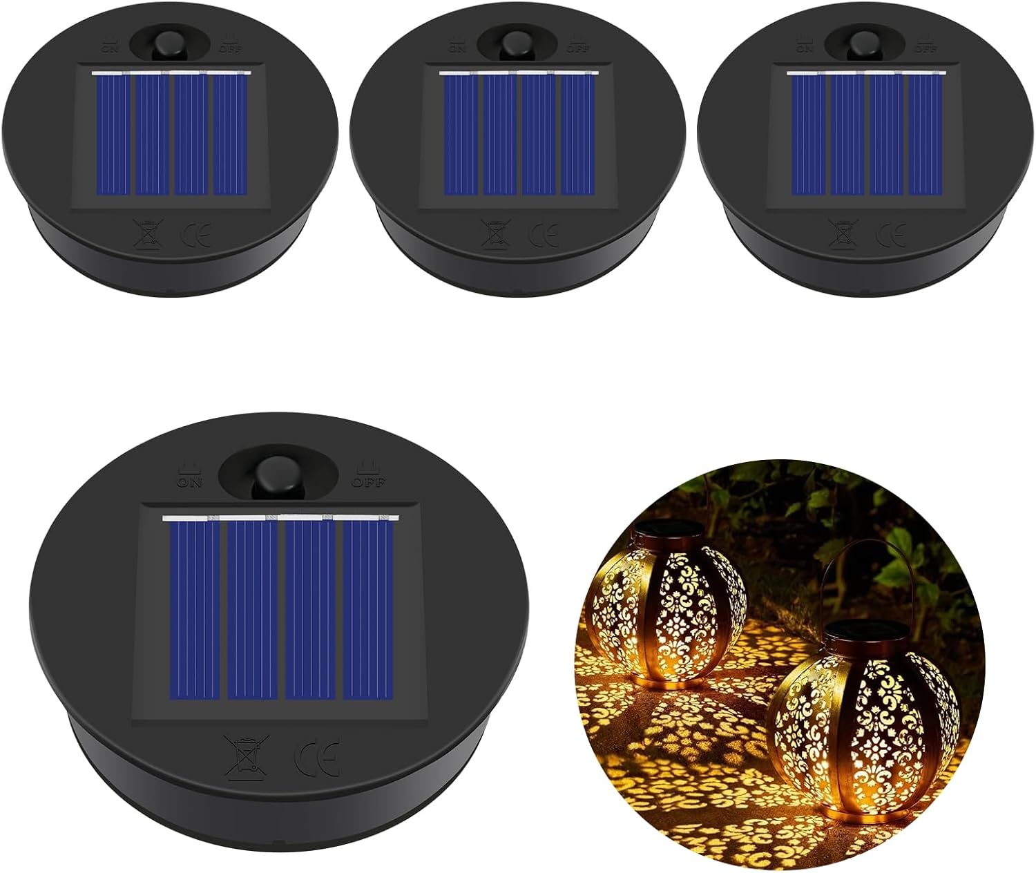Zamienne lampy solarne, zamienniki pokrywek solarnych, zamienne lampy solarne z diodami LED, do lampionów solarnych, dekoracja ogrodowa