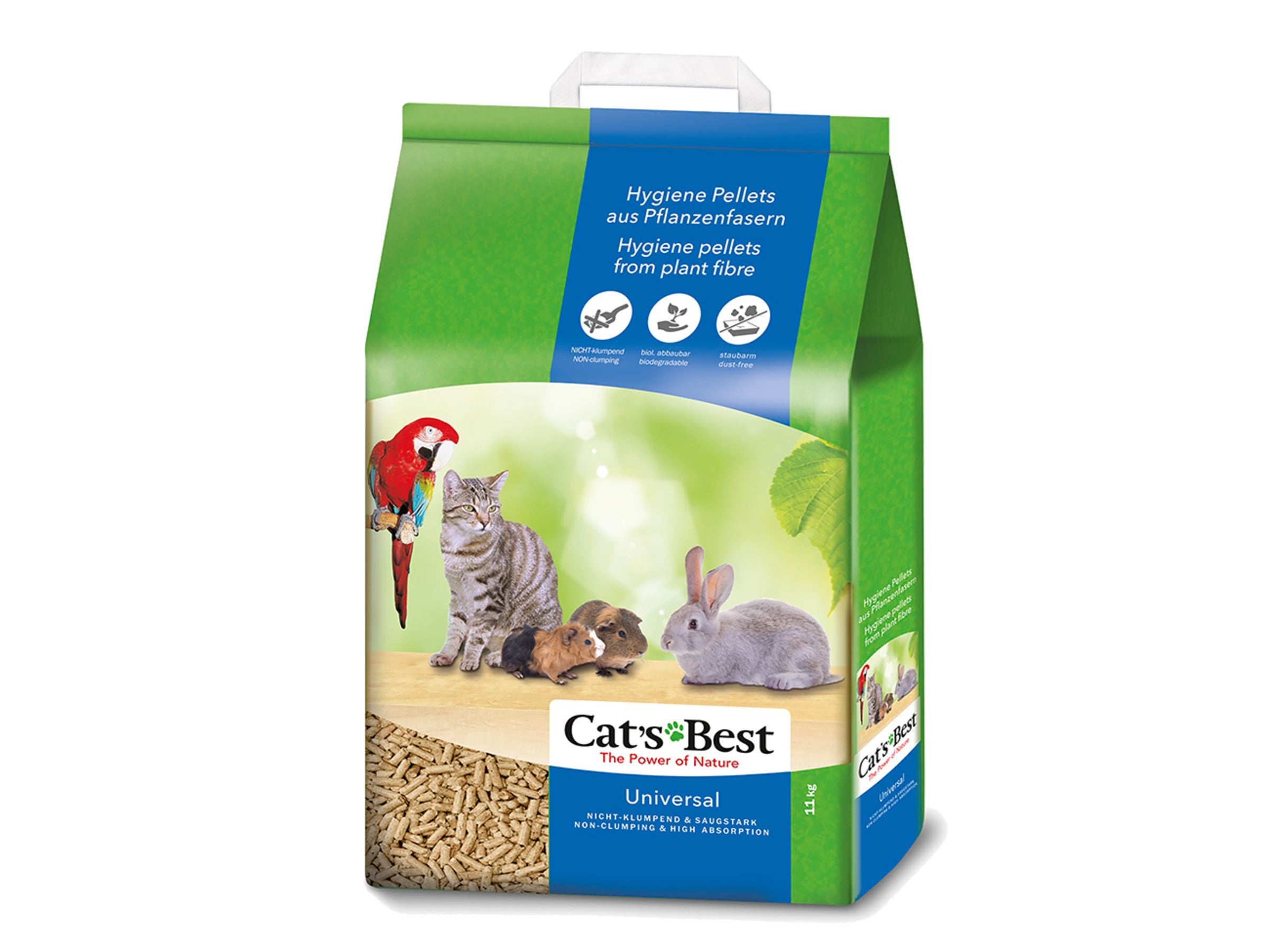 Cats Best Universal Ninhada biodegradável para coelhos, gatos e pequenos roedores - 20 L - 2