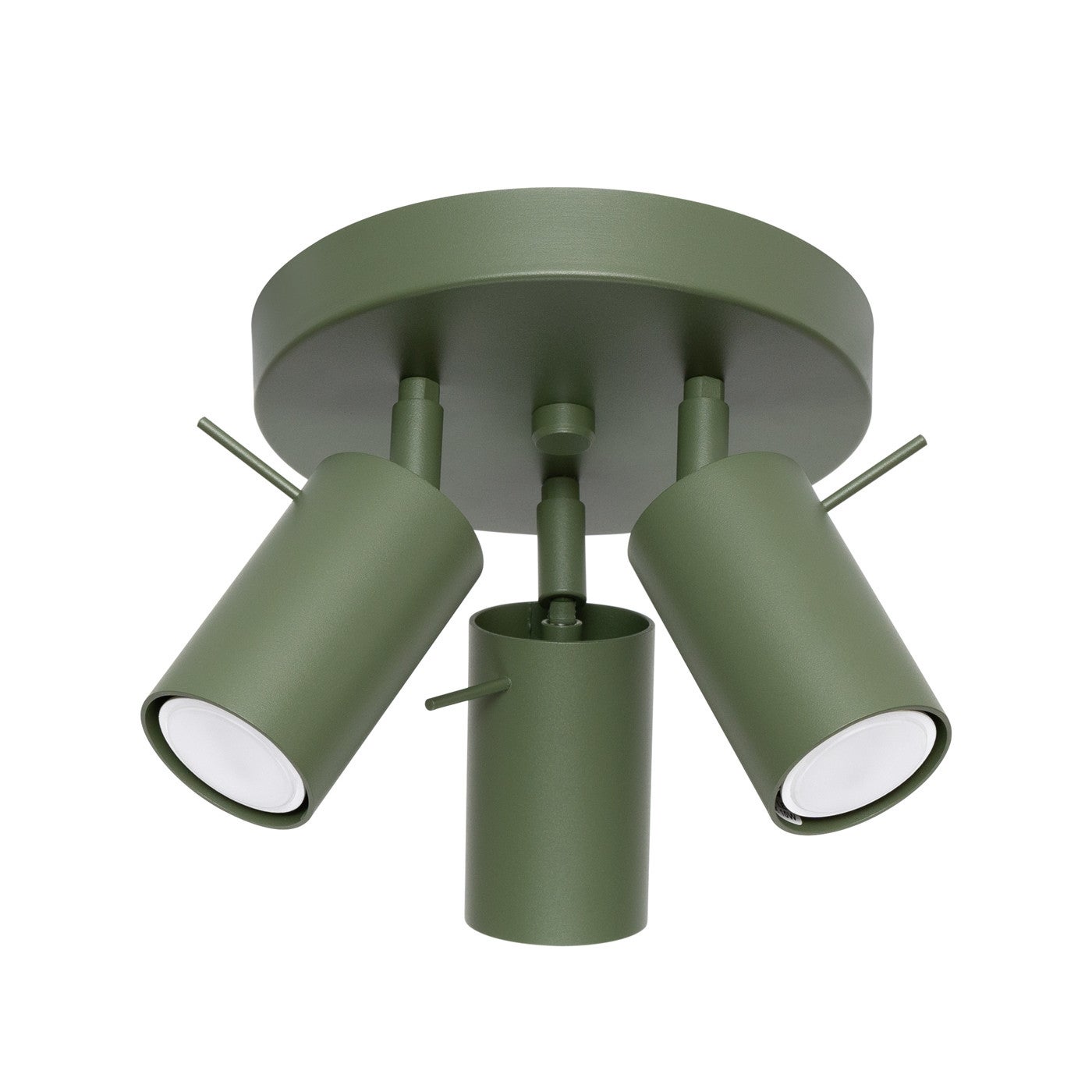 Reflektor sufitowy spot natynkowy Ring okrągły zielony oliwkowy 3xGU10x10W wym: 18,5 x 19,5 x 19,5 cm metal Sollux Lighting