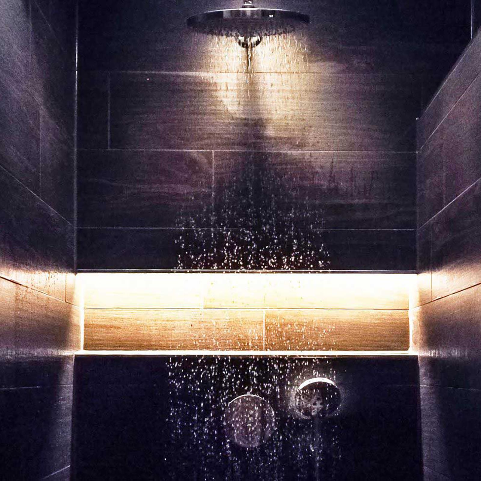 Bande LED étanche IP68 linéaire COB flexible Neon Flex dimmable 24V lumière pour cabine de douche sauna bain turc bord de baignoire 2700K - 5