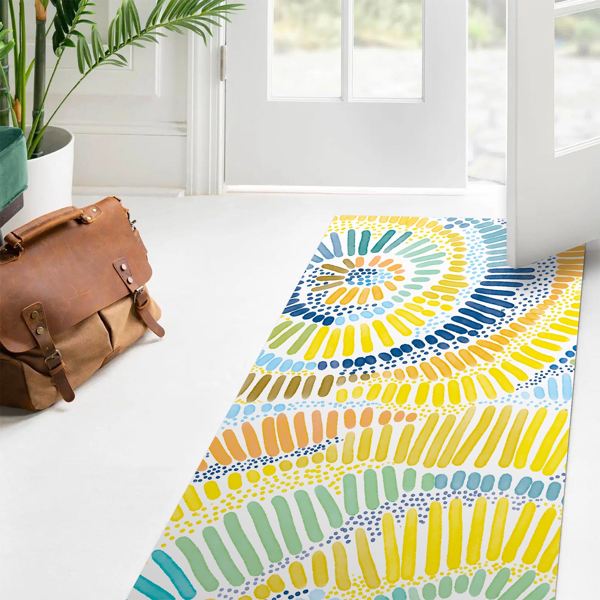 Tapis/ Motifs géométriques / 61x122 cm - RUNNER/ Créé et fabriqué en Tapis/ Motifs géométriques / 61x122 cm - RUNNER/ Créé et fabriqué en