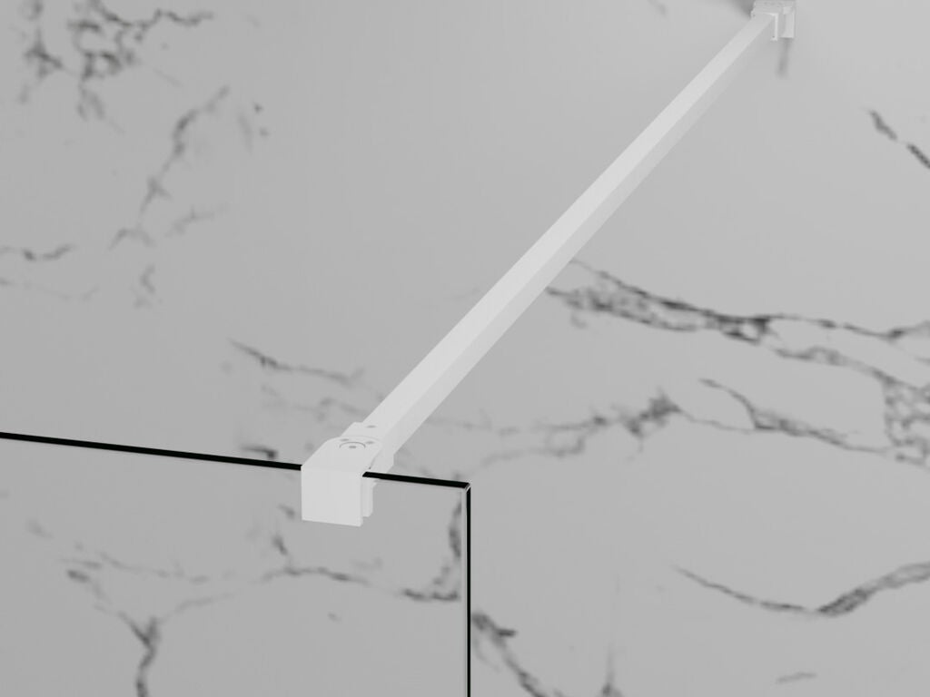 Parete fissa per doccia SCREEN Bianco Decorato 66,5-68 cm (Include braccio di supporto) - 3