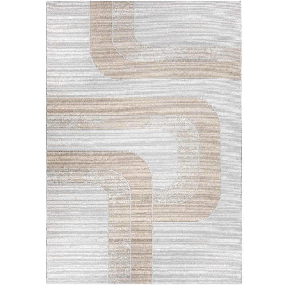 Alfombra grande de diseño contemporáneo y moderno - beige (290x200 cm) - wera
