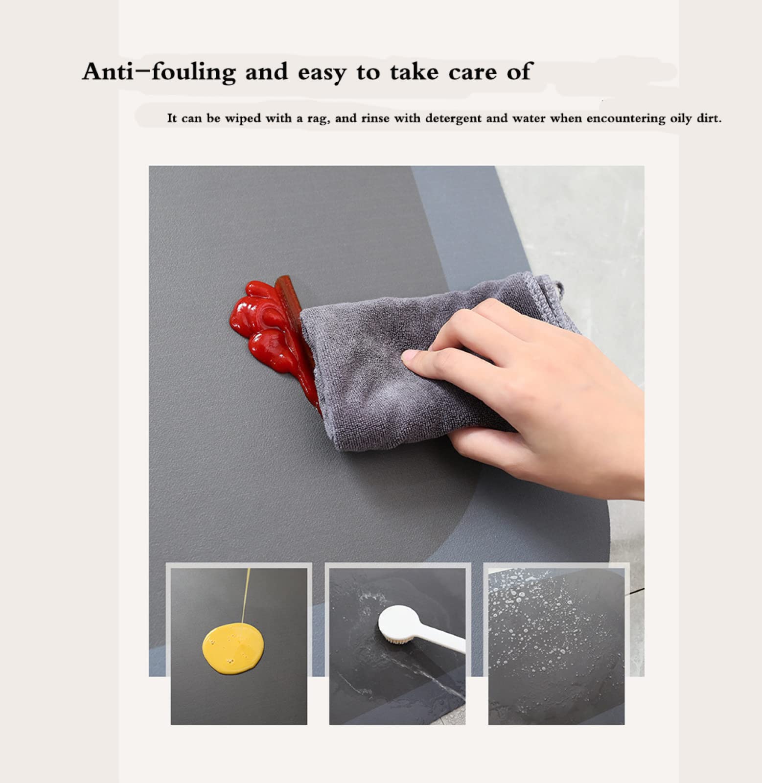 Tapis de bain en terre de diatomée super absorbant à séchage rapide antidérapant pour salle de bain, bureau, cuisine, salle à manger, 40 x 60 cm - 4