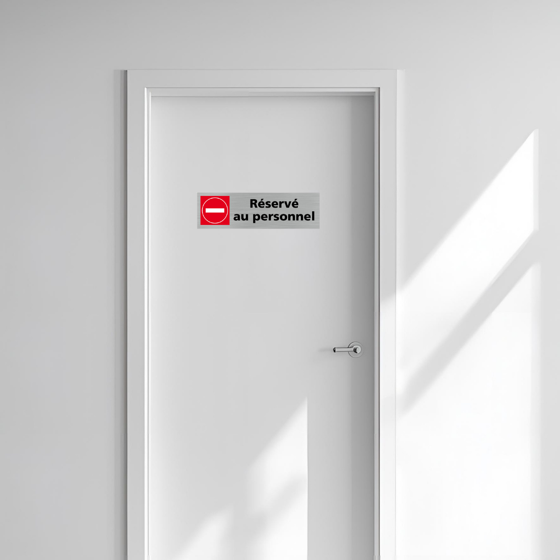 Plaquette De Porte Entrée Interdite - Europe Design 175x45mm - 4260181